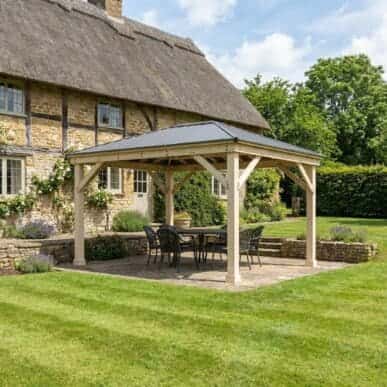 Yardistry Wooden Gazebo 12ft x 16ft (3.7m x 4.9m), Meridian Series 3.7m x 4.9m Wooden Gazebo yardistrydirect.co.uk 1