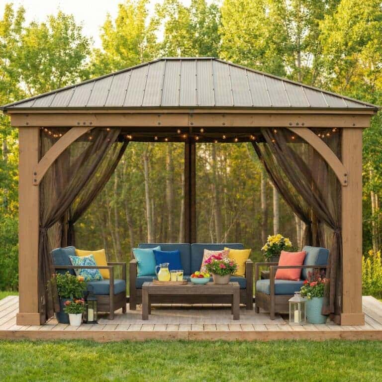 Mosquito Mesh Kit for Costco 12ft x 14ft Mocha Gazebo Costco Accessories yardistrydirect.co.uk 1