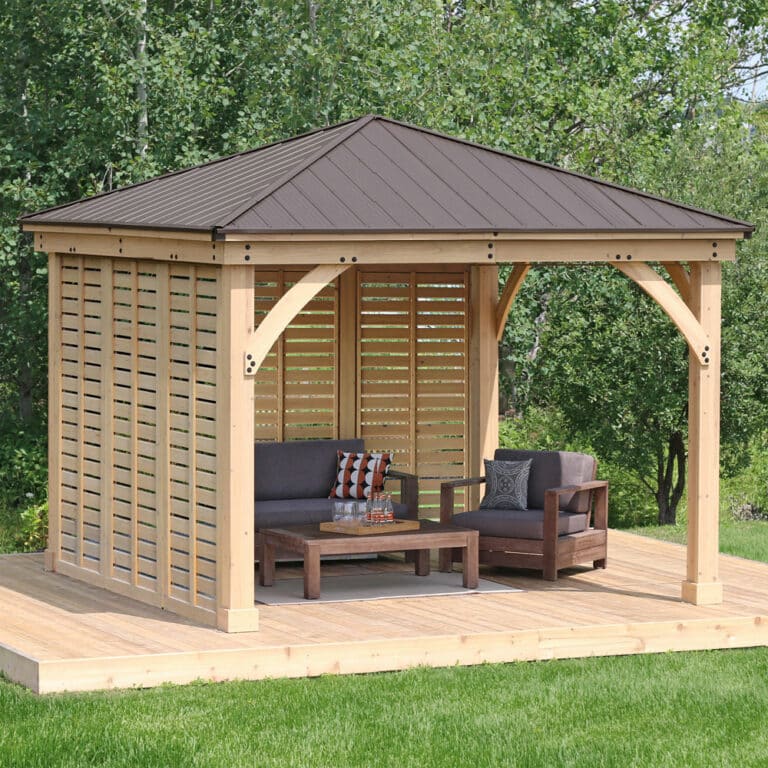 View our 12ft Meridian Gazebo Range & Buy Online from Yardistry Direct