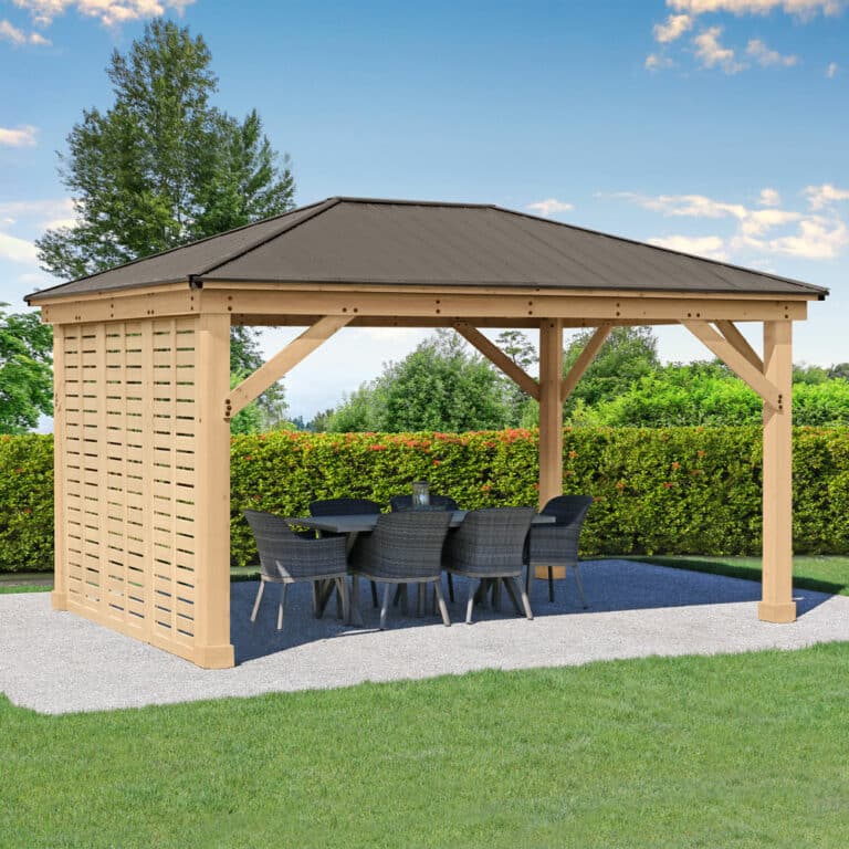 View our 16ft Meridian Gazebo, Buy Online from Yardistry Direct