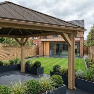 Rain Gutter Kit 12ft x 14ft Meridian Gazebo 4.3m x 3.7m Wooden Gazebo yardistrydirect.co.uk 1