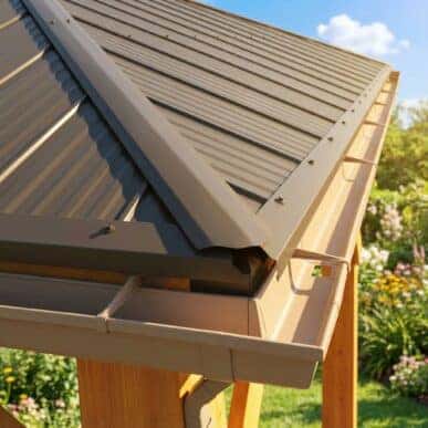 Rain Gutter Kit for 12ft x 16ft Meridian Gazebo 3.7m x 4.9m Wooden Gazebo yardistrydirect.co.uk 1