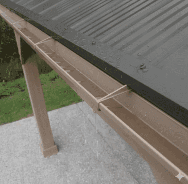 Rain Gutter Kit for 12 x 24 Meridian Gazebo 3.7m x 7.4m Wooden Gazebo yardistrydirect.co.uk 1
