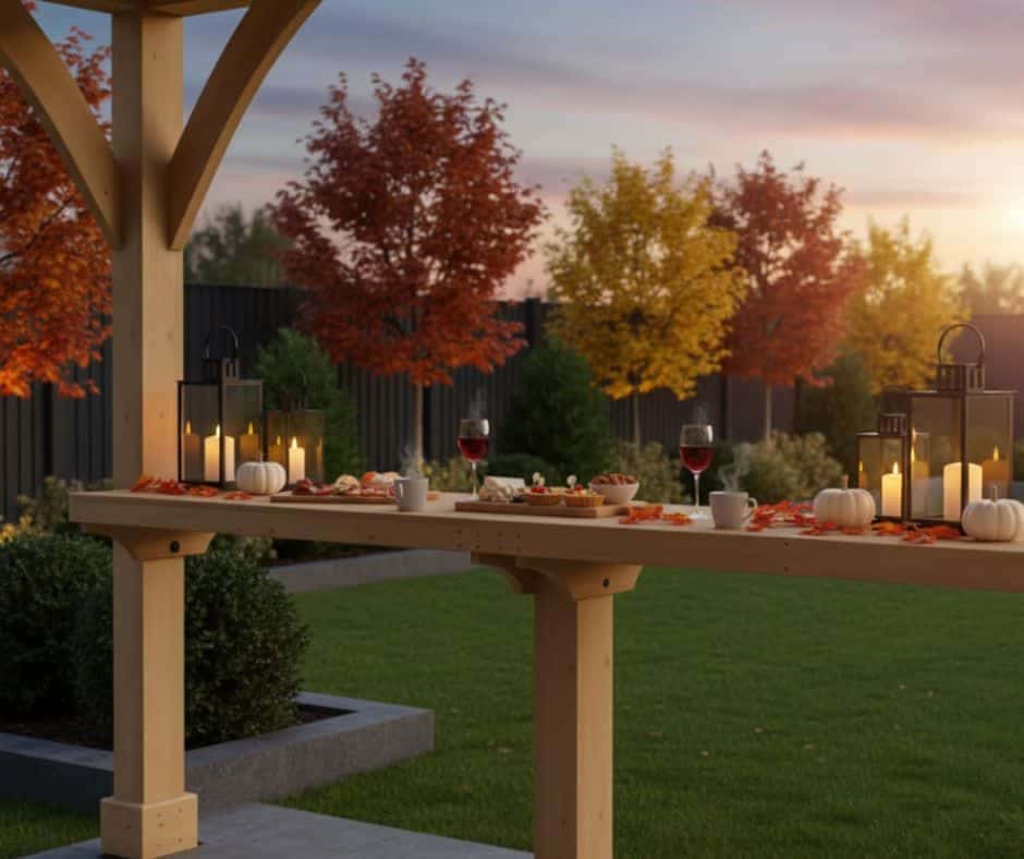 12ft Meridian Gazebo Wooden Shelf 100% Cedar Wooden Shelf yardistrydirect.co.uk 1