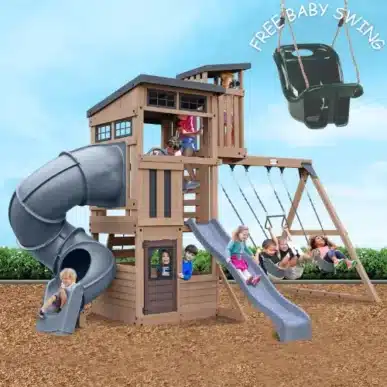 The Skyline Lookout Wooden Climbing Frame Backyard Bliss Premium Cedar Gazebos with Aluminium Roofs The Skyline Lookout Wooden Climbing Frame Backyard Bliss yardistrydirect.co.uk 1