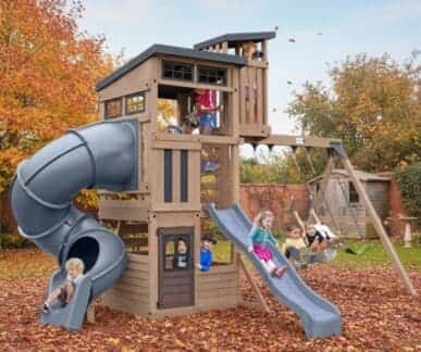 The Skyline Lookout Wooden Climbing Frame Backyard Bliss yardistrydirect.co.uk 1