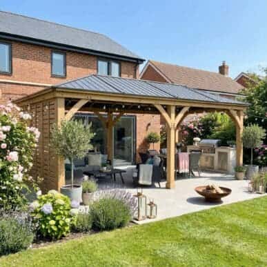 Yardistry Wooden Gazebo 12ft x 24ft (3.7m x 7.4m) with Single Wall 3.7m x 7.4m Wooden Gazebo yardistrydirect.co.uk 1