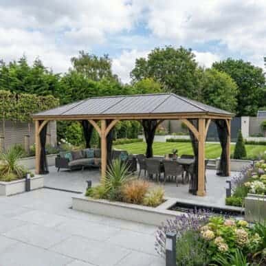 Mesh Curtains for Meridian Gazebo 12ft x 20ft 3.7m x 6.2m Wooden Gazebo yardistrydirect.co.uk 1