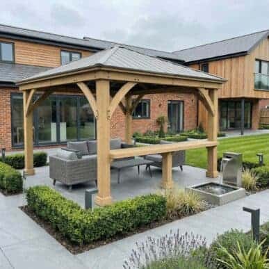 Yardistry Wooden Gazebo 12ft x 12ft (3.7m x 3.7m) with Wooden Shelf 100% Cedar Wooden Shelf yardistrydirect.co.uk 1