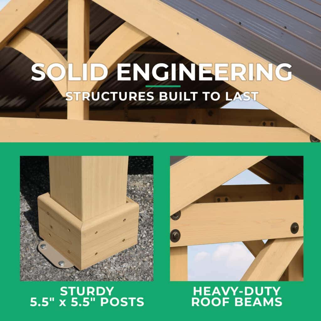 Yardistry Wooden BBQ Pavilion 5.8ft x 8ft (1.7m x 2.4m) Backyard Bliss yardistrydirect.co.uk 3